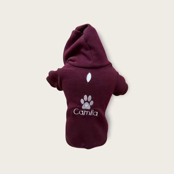 Custom Dog sweatshirt | embroidered dog paw print name hoodie - Picture 1 of 4